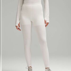 Lululemon High-Rise Base Layer Tight Size 10 Bone | Soft Wool Blend